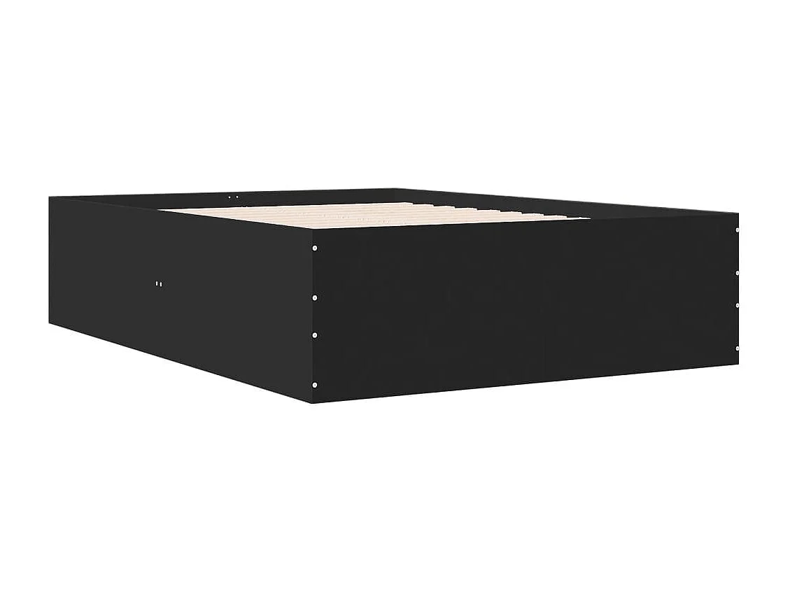 Lit double | Lit adulte | Cadre de lit noir 140x200 cm