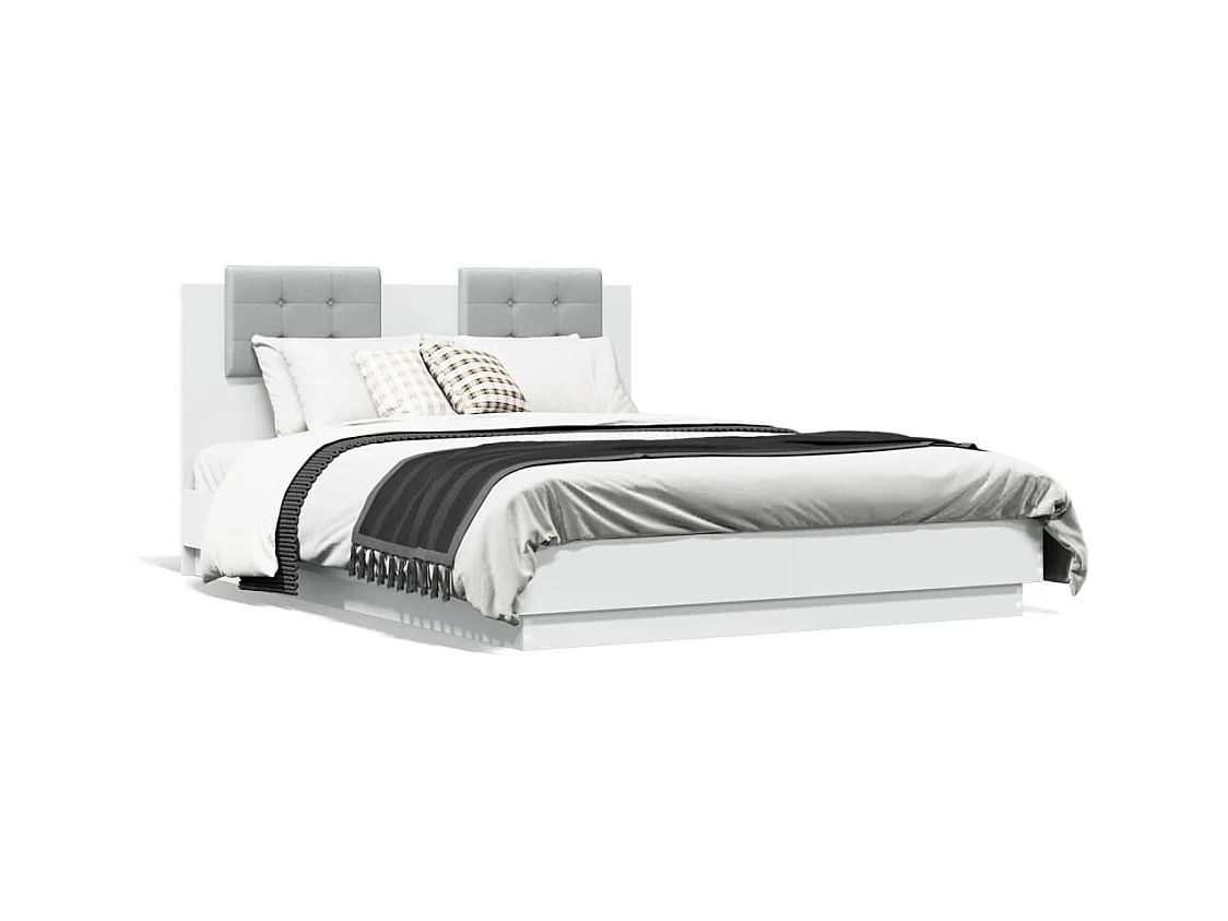 Lit double | Lit adulte | Cadre de lit blanc 135x190 cm