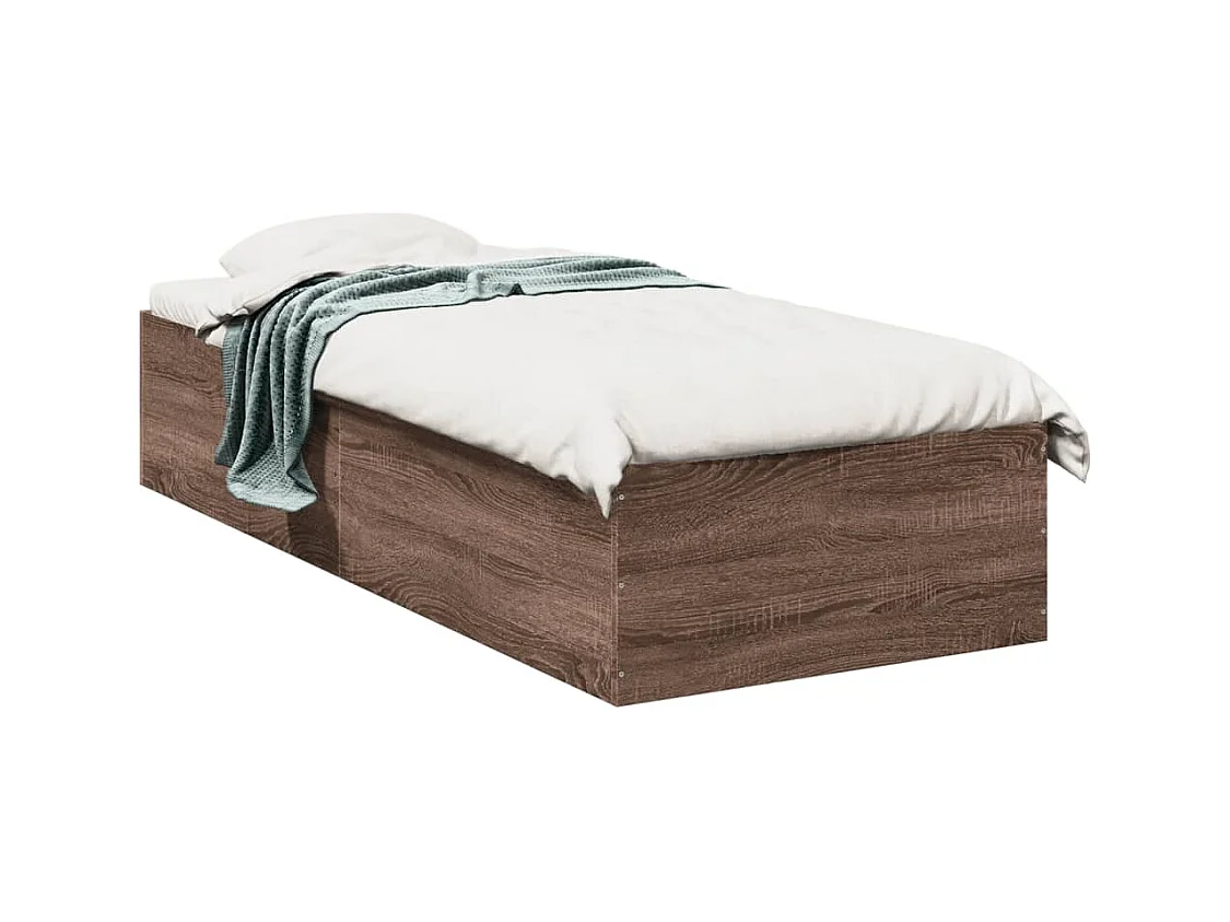 Lit simple | Lit adulte, enfant | Cadre de lit chêne marron 100x200 cm