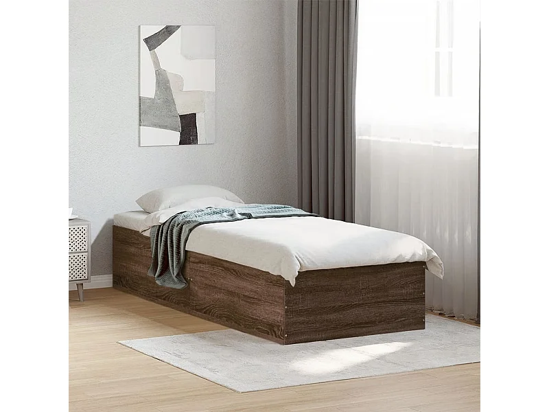 Lit simple | Lit adulte, enfant | Cadre de lit chêne marron 100x200 cm