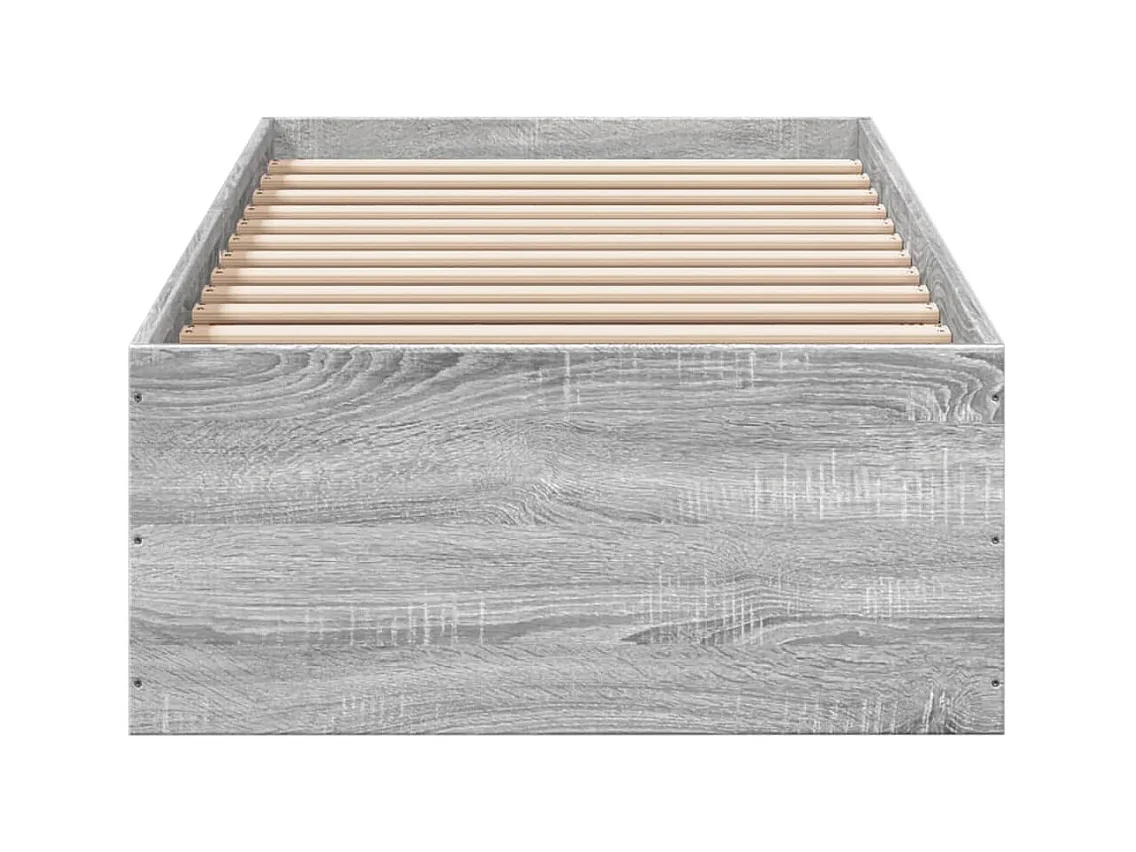 Lit simple | Lit adulte, enfant | Cadre de lit sonoma gris 75x190 cm