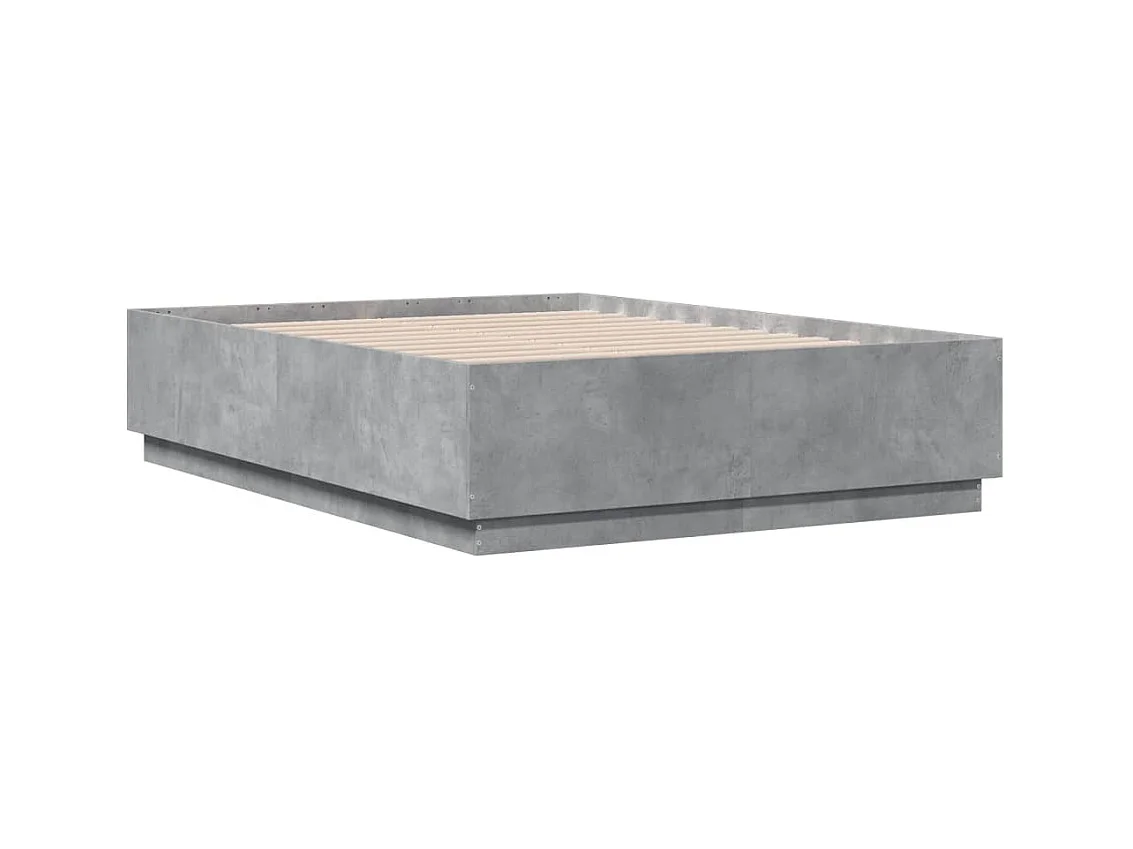 Lit simple | Lit adulte, enfant | Cadre de lit gris béton 120x190 cm