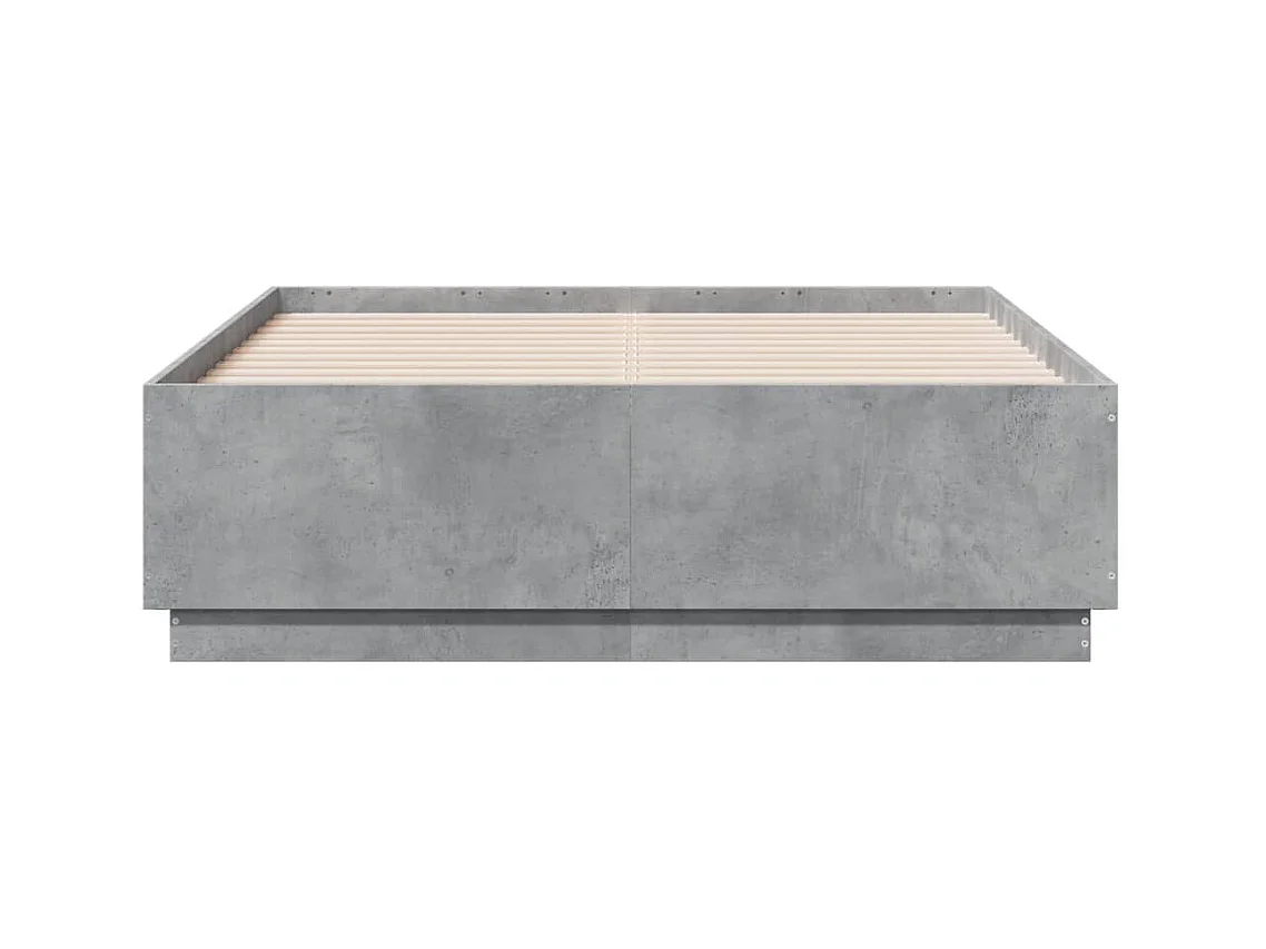 Lit simple | Lit adulte, enfant | Cadre de lit gris béton 120x190 cm
