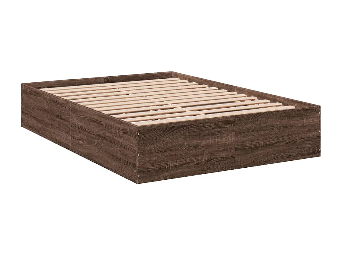 Lit double | Lit adulte | Cadre de lit chêne marron 135x190 cm