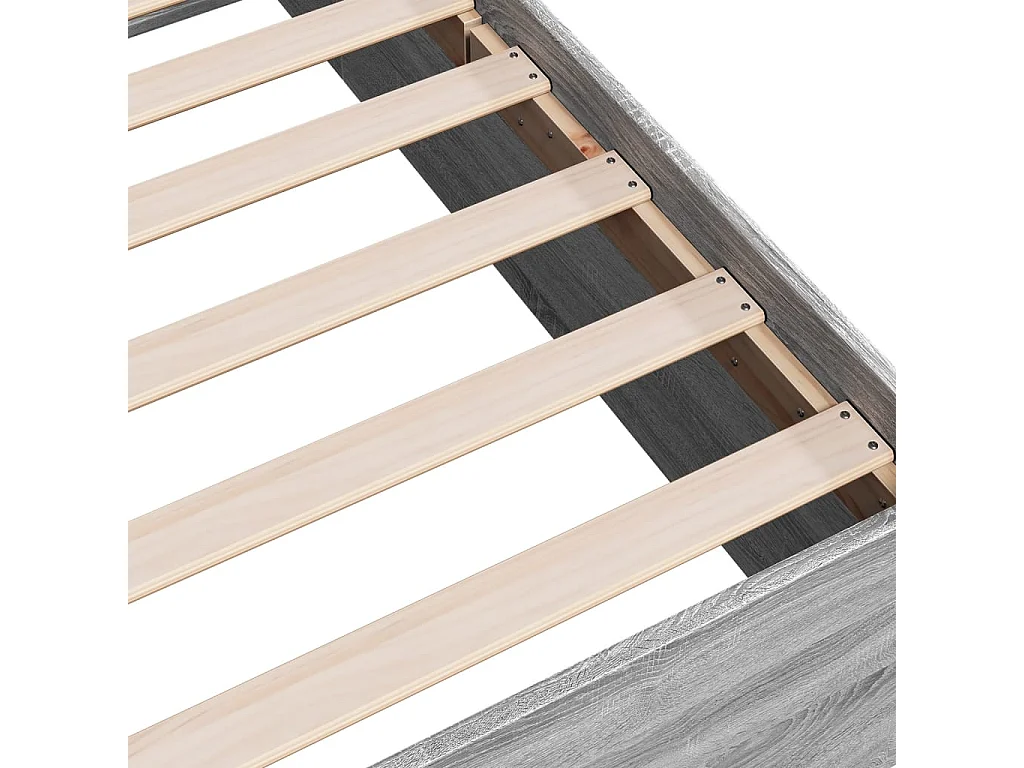 Lit double | Lit adulte | Cadre de lit sonoma gris 180x200 cm