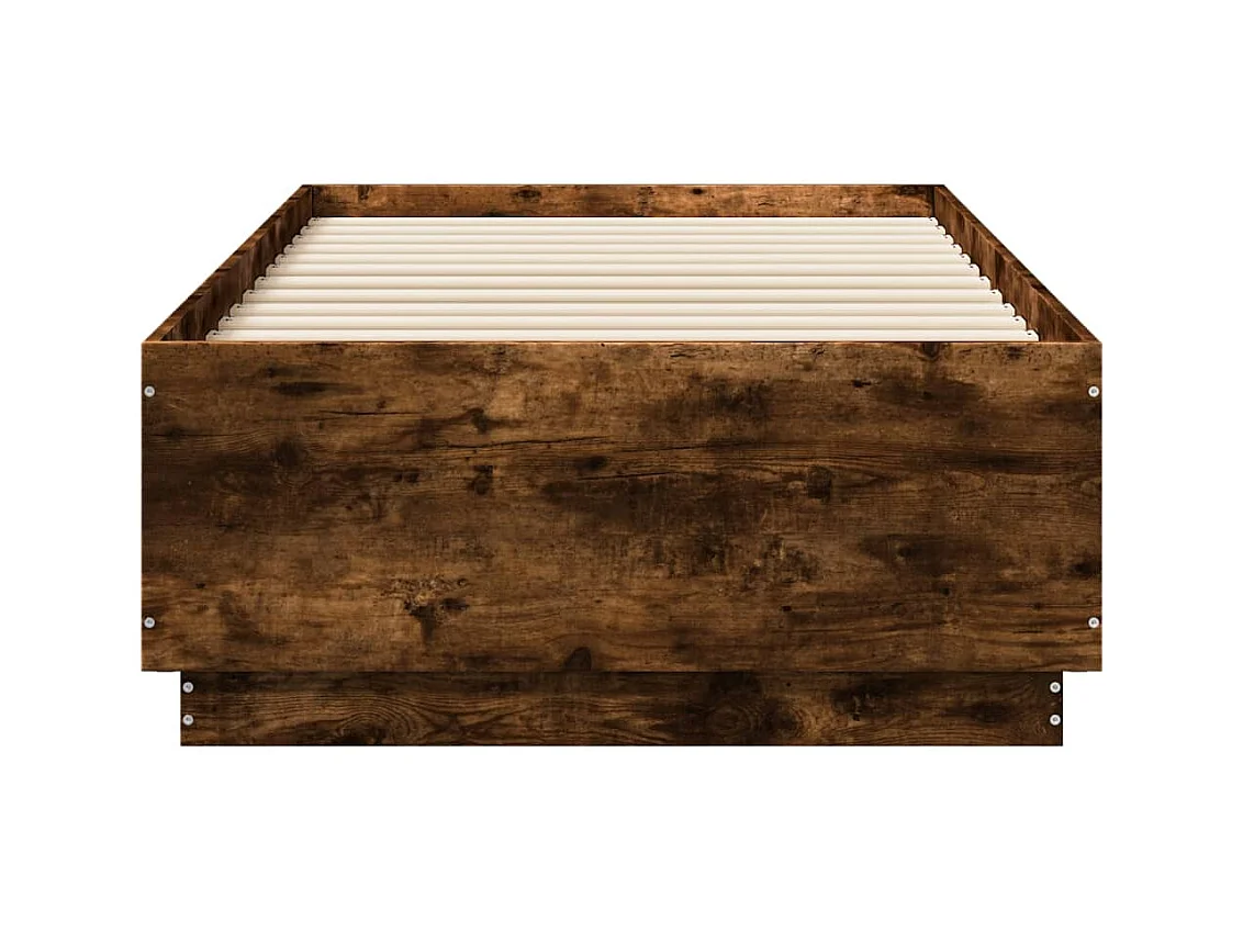 Lit simple | Lit adulte, enfant | Cadre de lit chêne fumé 90x190 cm