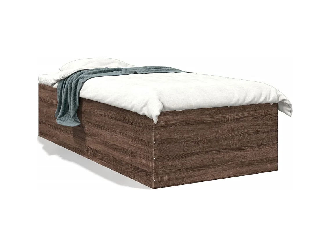 Lit simple | Lit adulte, enfant | Cadre de lit chêne marron 100x200 cm