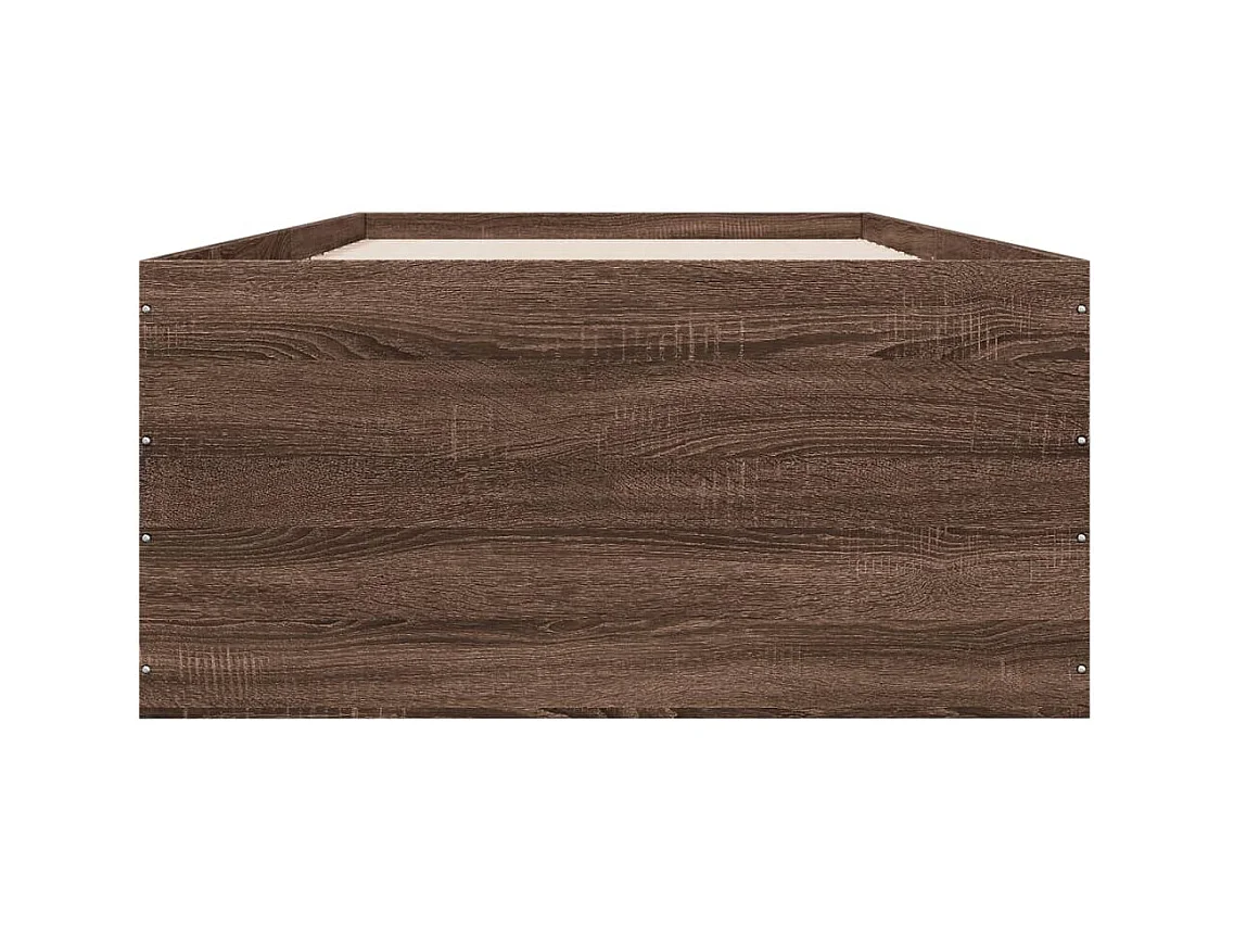 Lit simple | Lit adulte, enfant | Cadre de lit chêne marron 100x200 cm