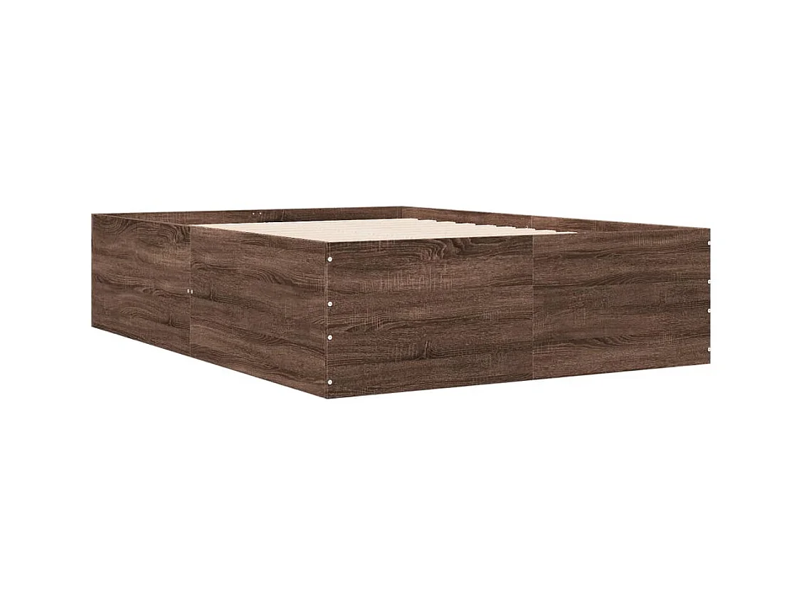 Lit double | Lit adulte | Cadre de lit chêne marron 135x190 cm