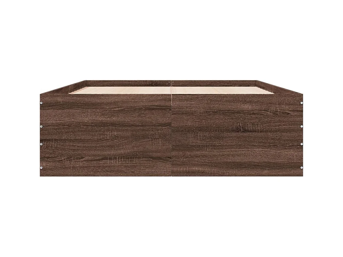 Lit double | Lit adulte | Cadre de lit chêne marron 135x190 cm