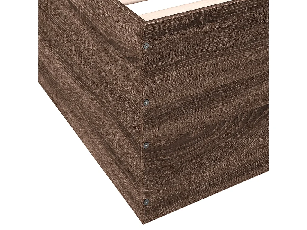 Lit double | Lit adulte | Cadre de lit chêne marron 135x190 cm