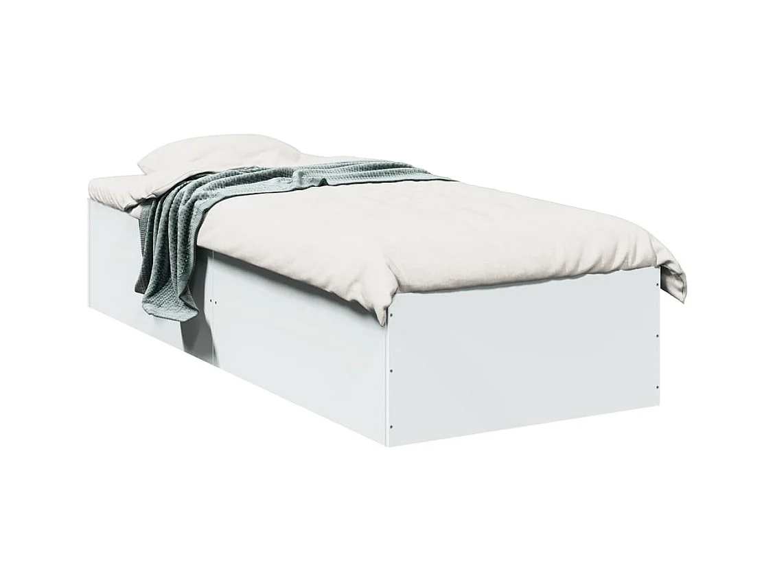 Lit simple | Lit adulte, enfant | Cadre de lit blanc 90x200 cm