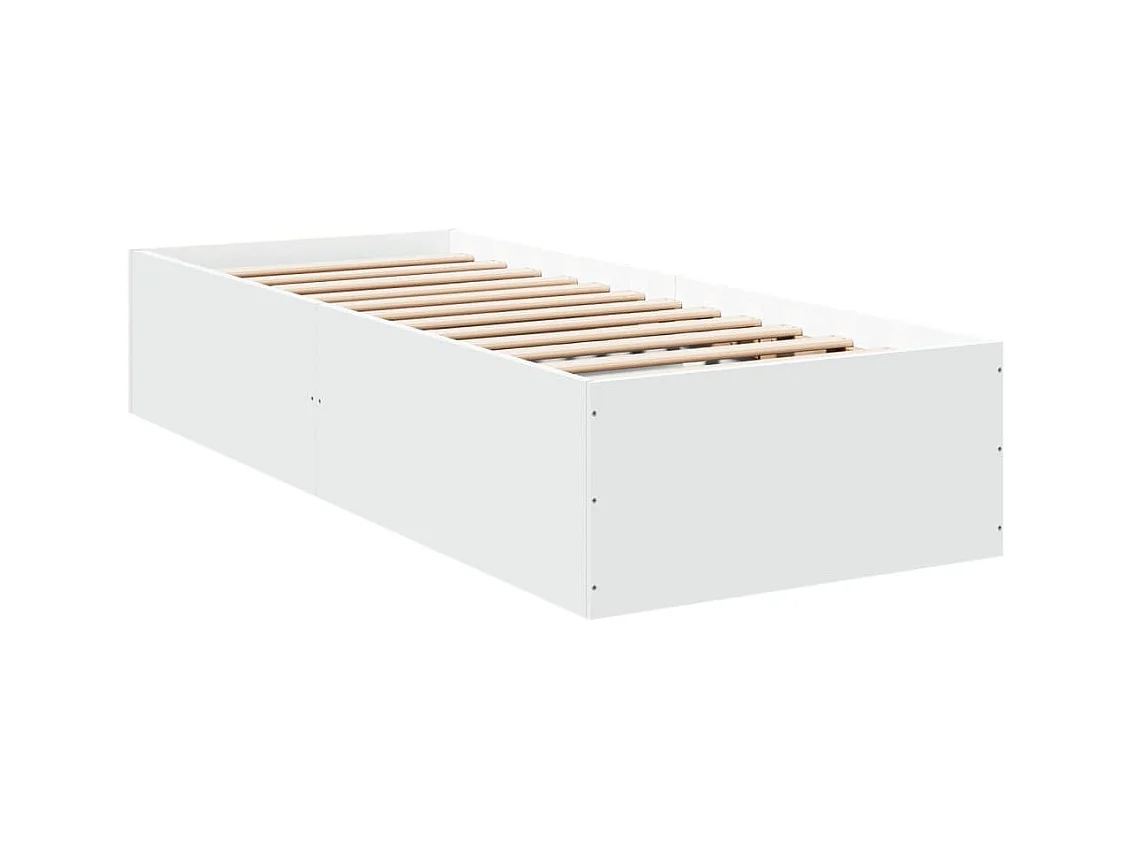 Lit simple | Lit adulte, enfant | Cadre de lit blanc 90x200 cm