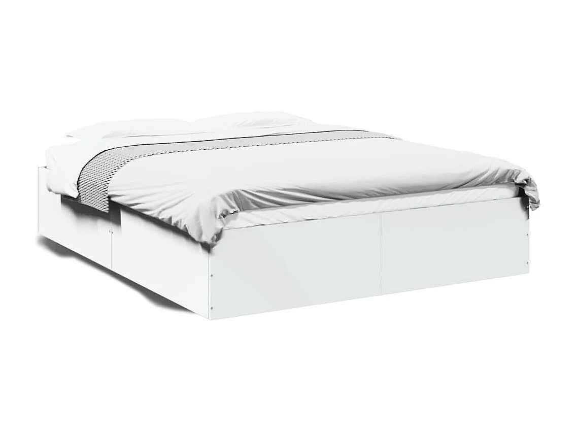 Lit double | Lit adulte | Cadre de lit blanc 150x200 cm