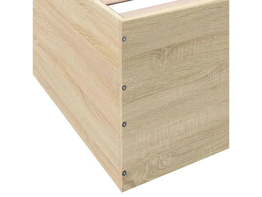 Lit double | Lit adulte | Cadre de lit chêne sonoma 140x190 cm