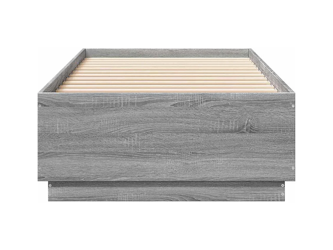 Lit simple | Lit adulte, enfant | Cadre de lit sonoma gris 100x200 cm
