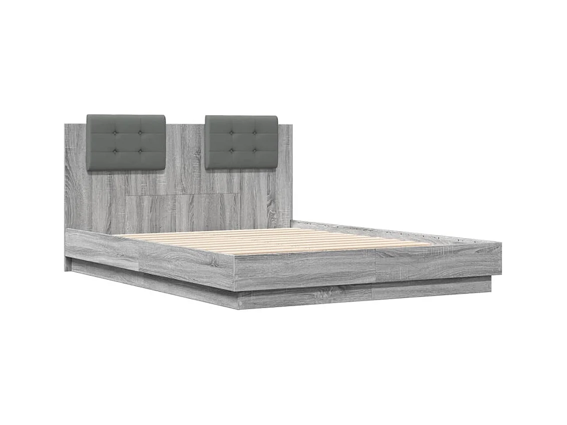 Lit simple | Lit adulte, enfant | Cadre de lit sonoma gris 120x190 cm