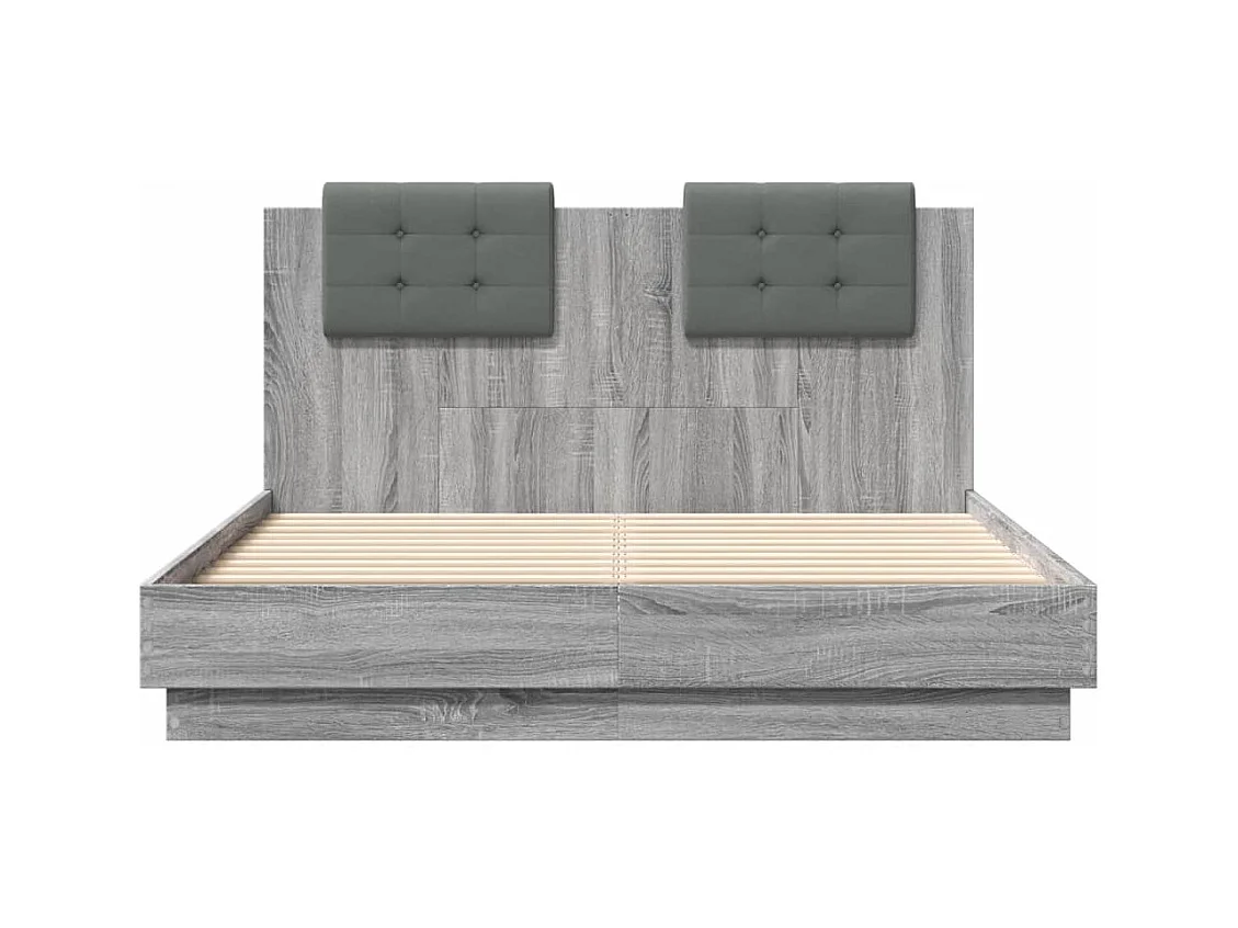 Lit simple | Lit adulte, enfant | Cadre de lit sonoma gris 120x190 cm