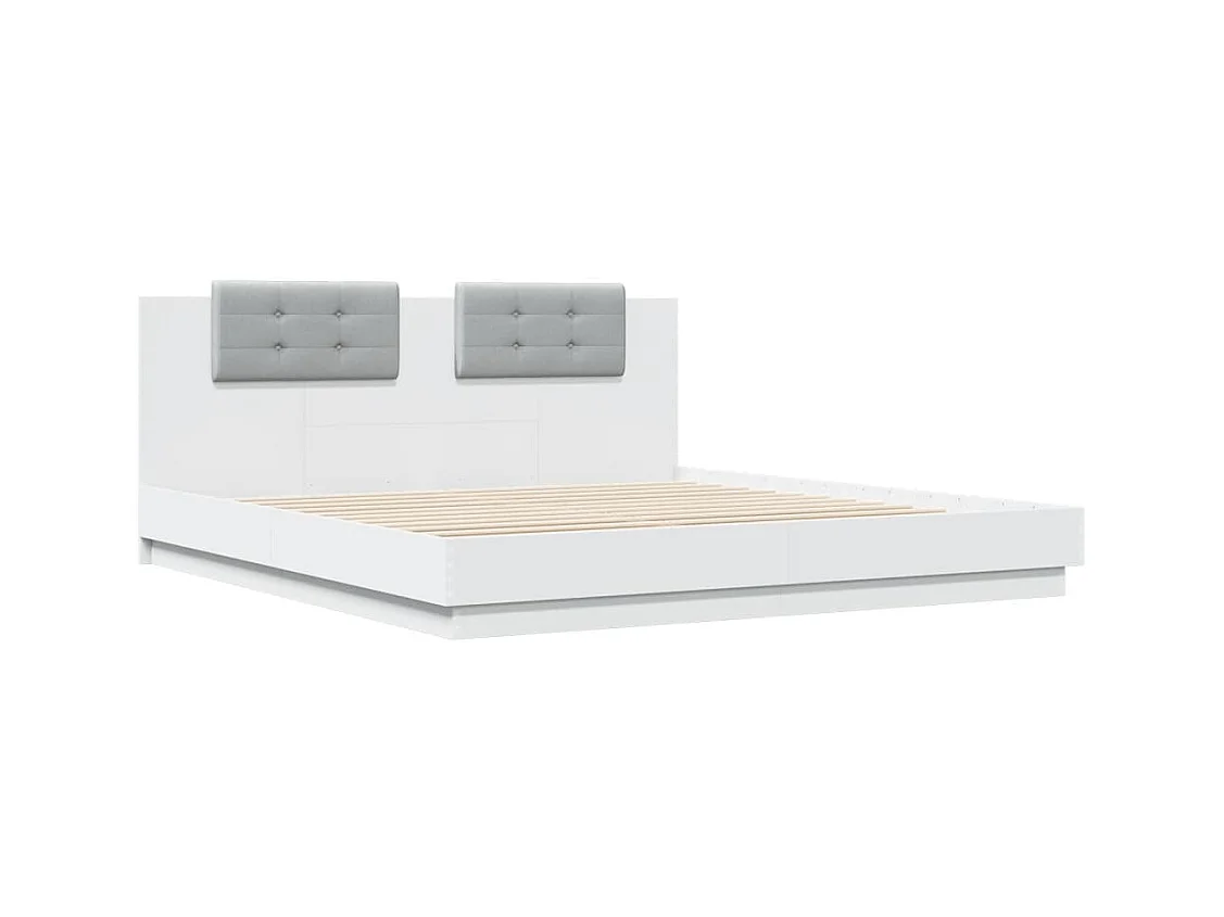 Lit double | Lit adulte | Cadre de lit blanc 200x200 cm