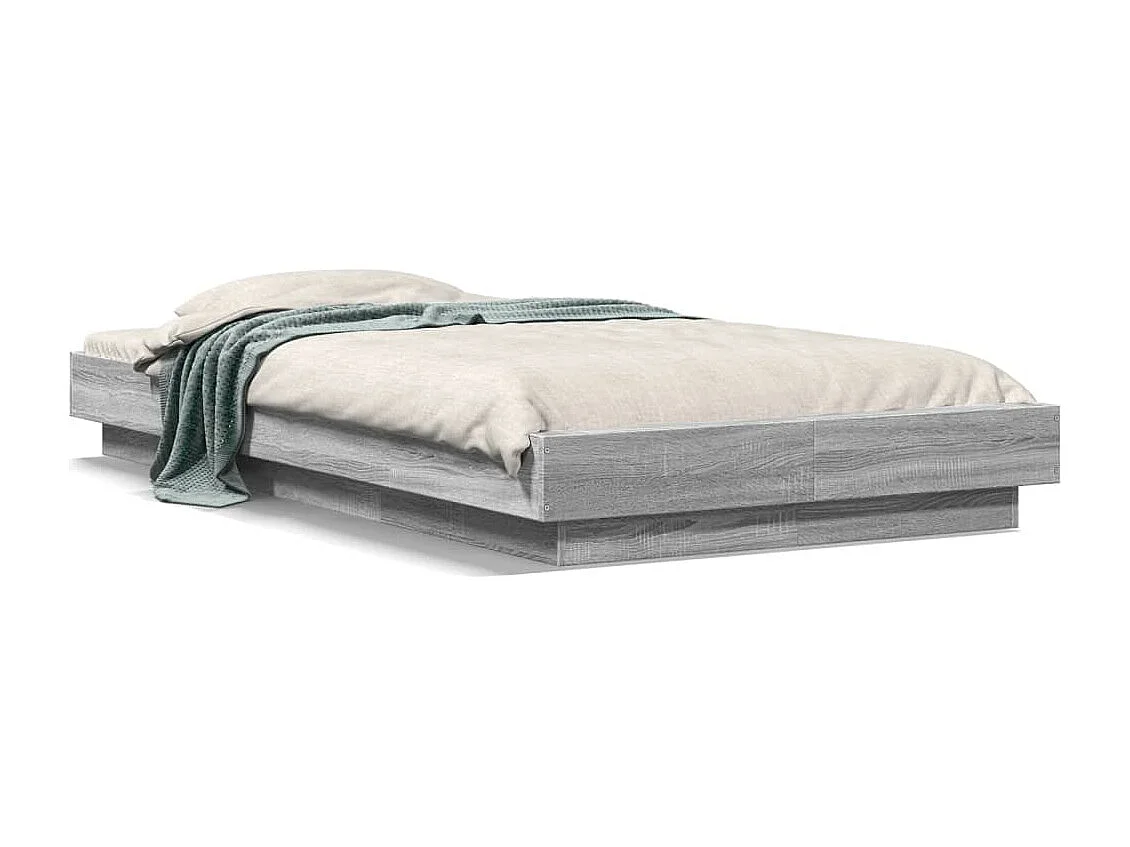 Lit simple | Lit adulte, enfant | Cadre de lit sonoma gris 90x200 cm