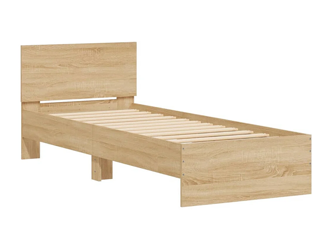 Lit simple | Lit adulte, enfant | Cadre de lit avec lumières LED 90x190 cm