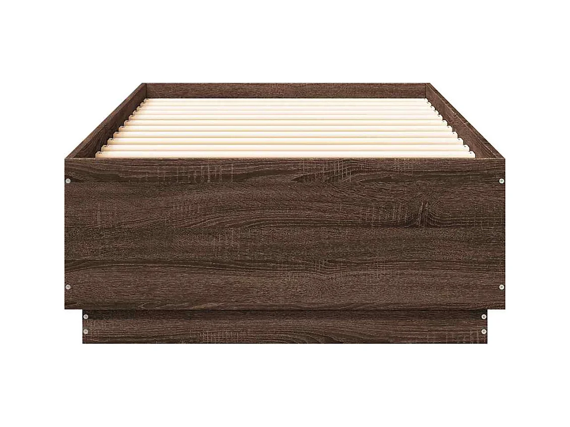 Lit simple | Lit adulte, enfant | Cadre de lit chêne marron 100x200 cm