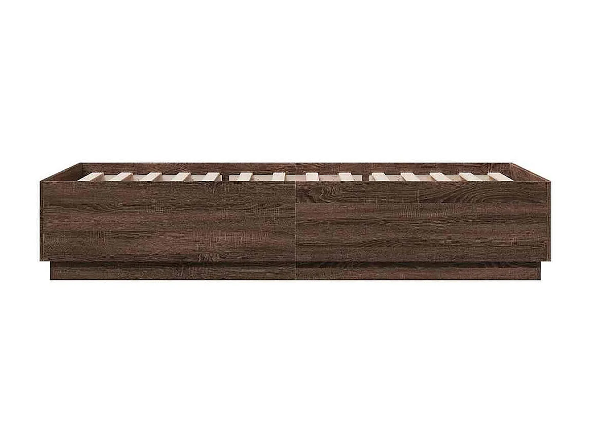 Lit simple | Lit adulte, enfant | Cadre de lit chêne marron 100x200 cm