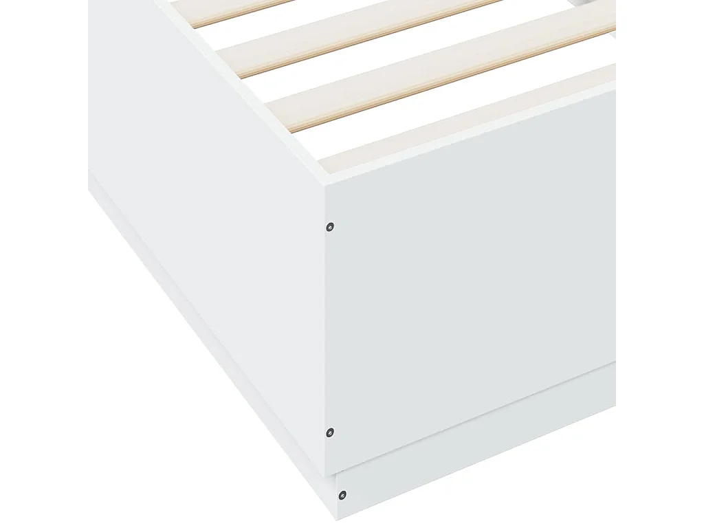 Lit simple | Lit adulte, enfant | Cadre de lit blanc 90x200 cm
