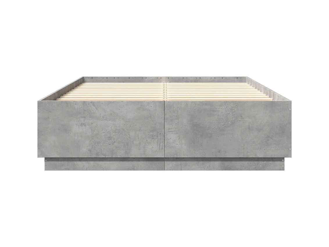 Lit double | Lit adulte | Cadre de lit gris béton 150x200 cm