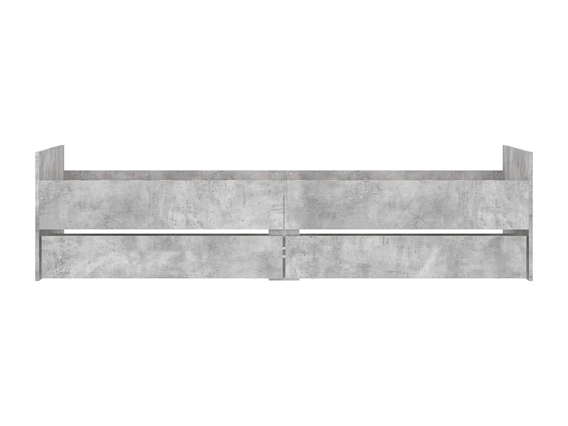Lit simple | Lit adulte, enfant | Cadre de lit gris béton 75x190 cm
