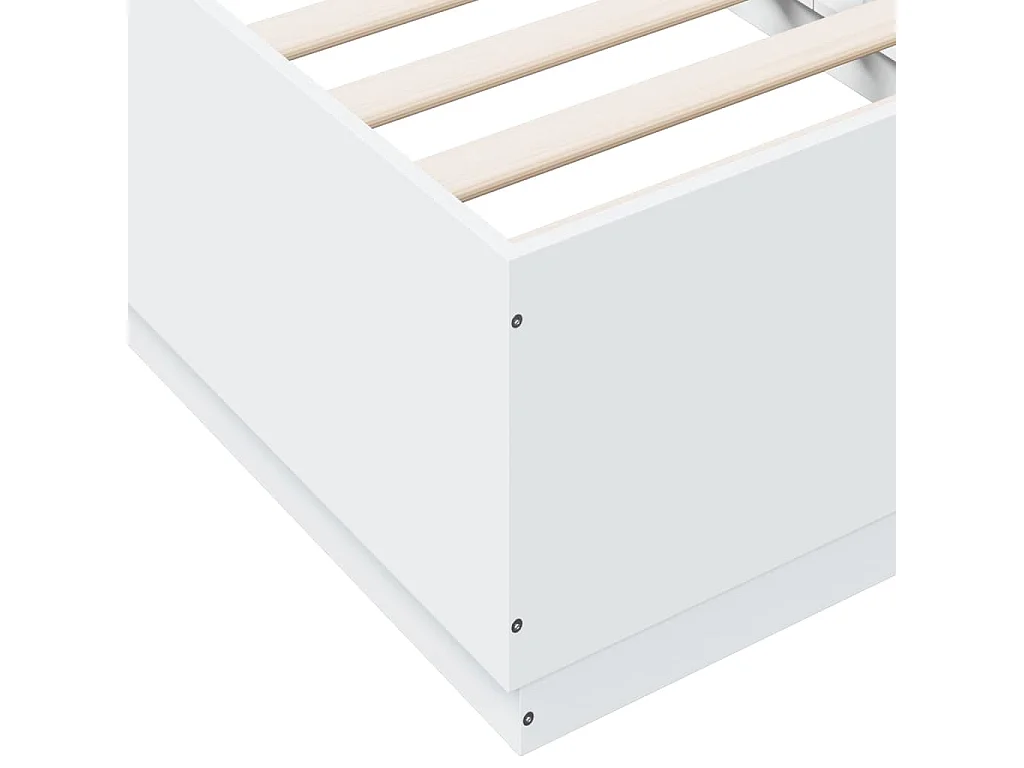 Lit simple | Lit adulte, enfant | Cadre de lit blanc 75x190 cm