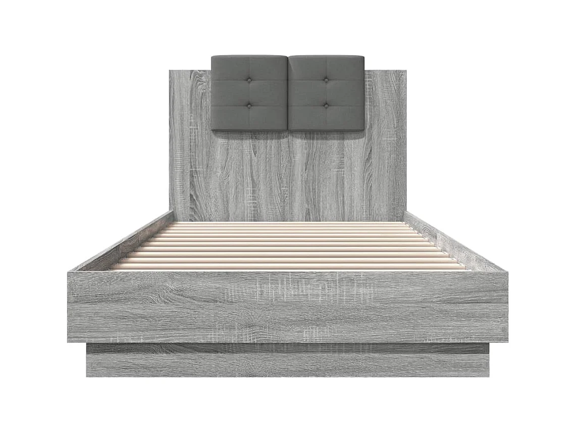 Lit simple | Lit adulte, enfant | Cadre de lit sonoma gris 90x200 cm