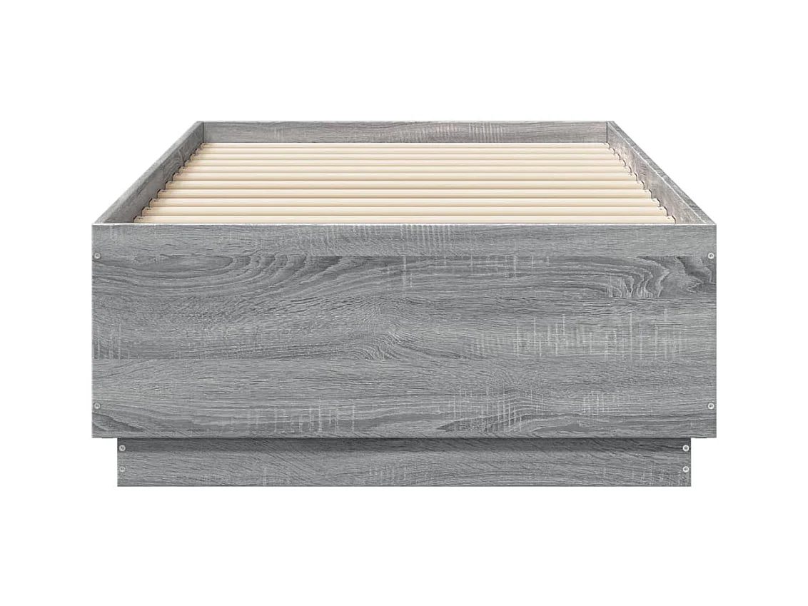Lit simple | Lit adulte, enfant | Cadre de lit sonoma gris 75x190 cm