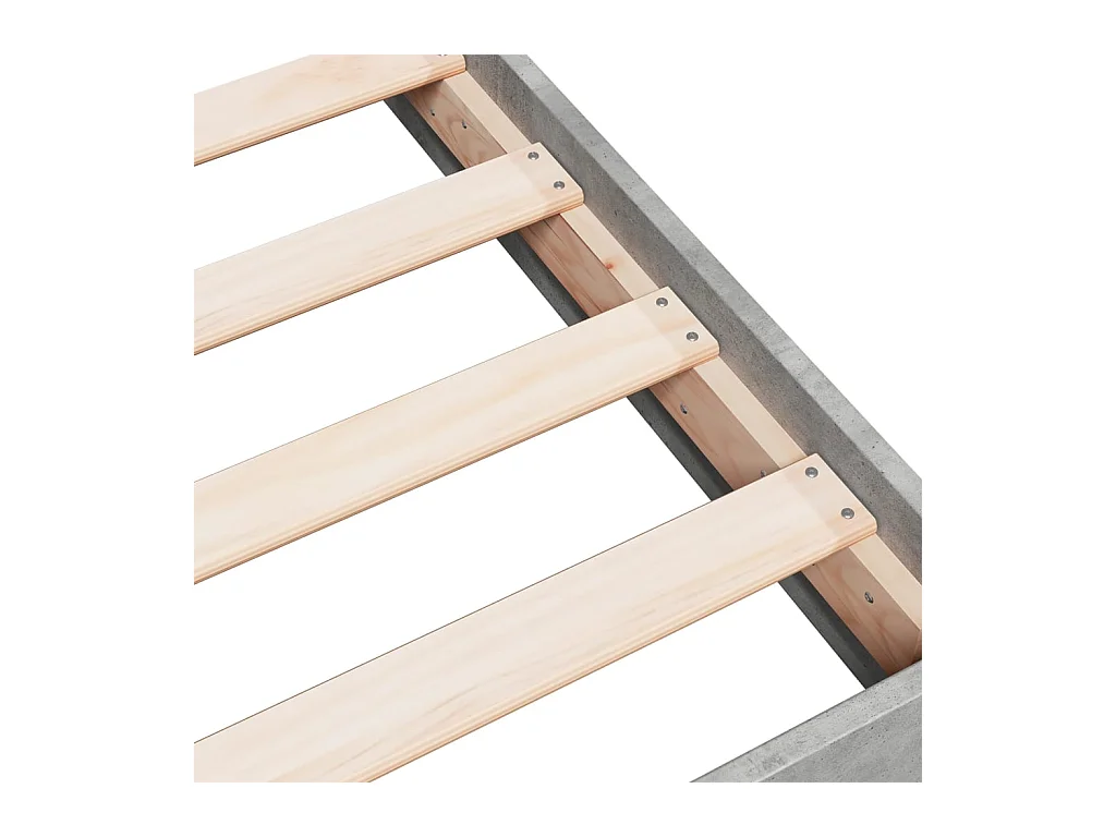 Lit double | Lit adulte | Cadre de lit gris béton 160x200 cm