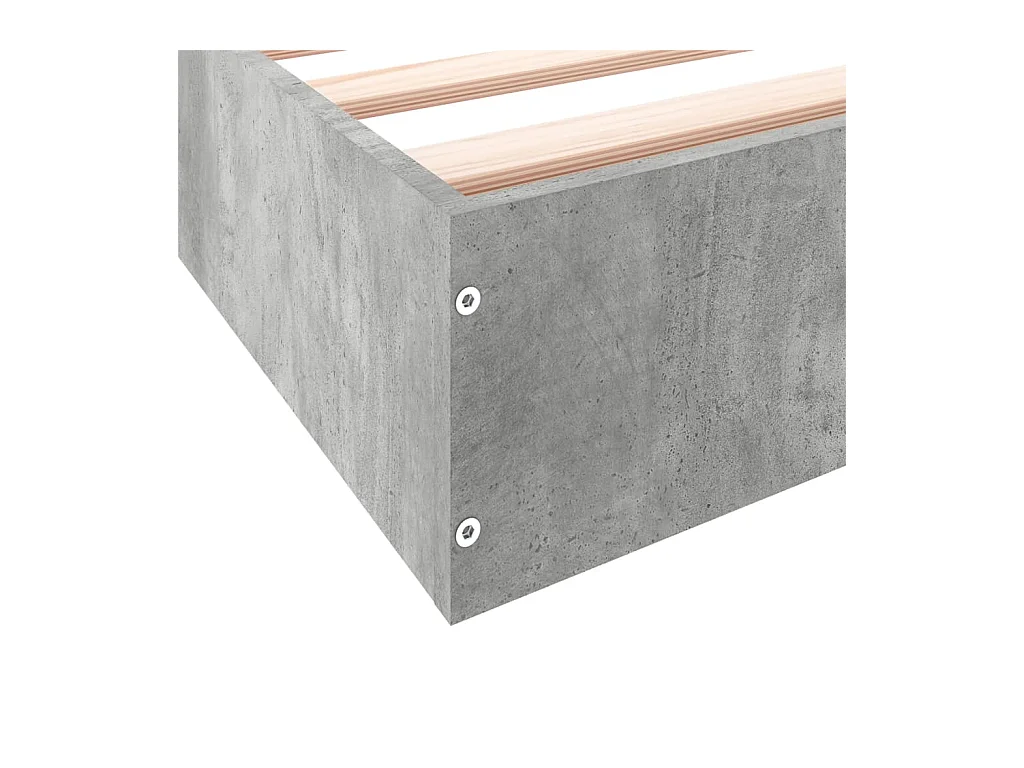 Lit double | Lit adulte | Cadre de lit gris béton 160x200 cm