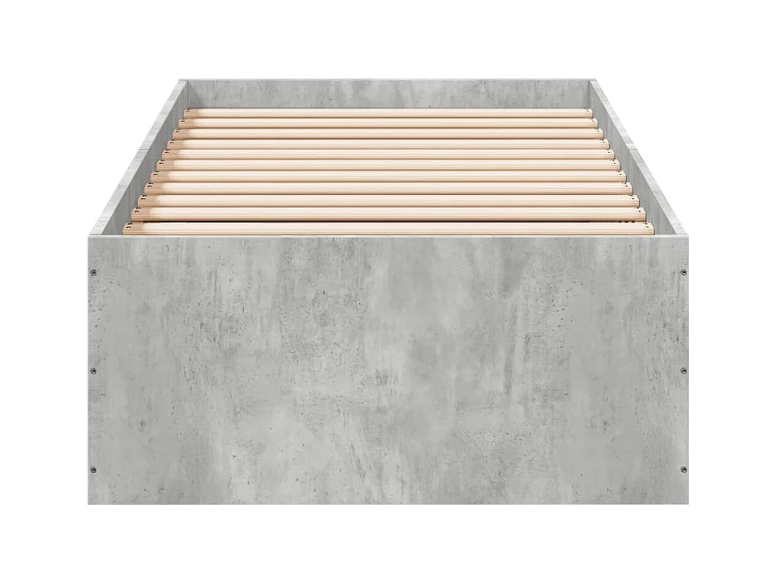 Lit simple | Lit adulte, enfant | Cadre de lit gris béton 100x200 cm