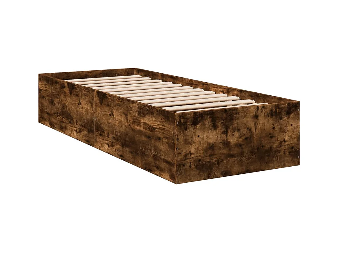 Lit simple | Lit adulte, enfant | Cadre de lit chêne fumé 90x190 cm
