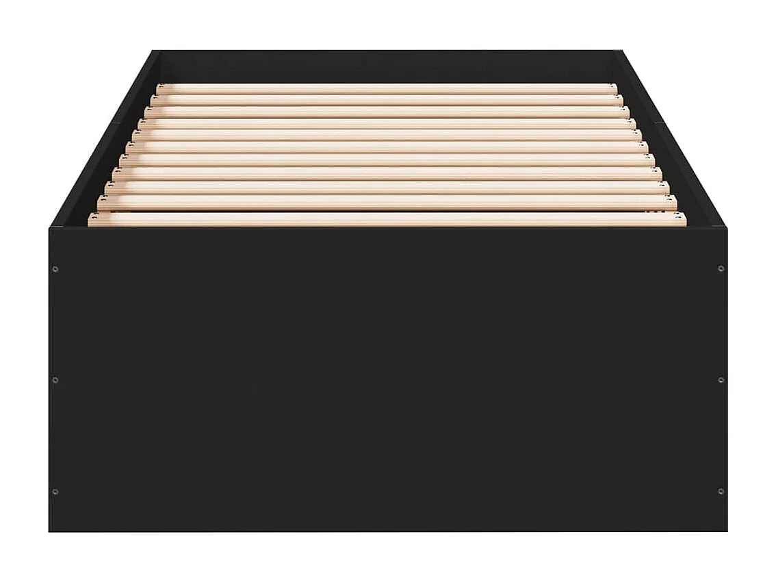 Lit simple | Lit adulte, enfant | Cadre de lit noir 100x200 cm