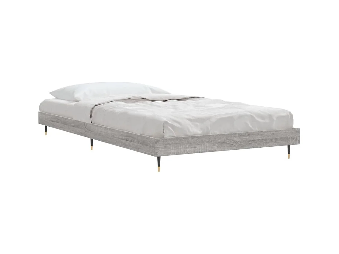 Lit simple | Lit adulte, enfant | Cadre de lit sonoma gris 90x190 cm