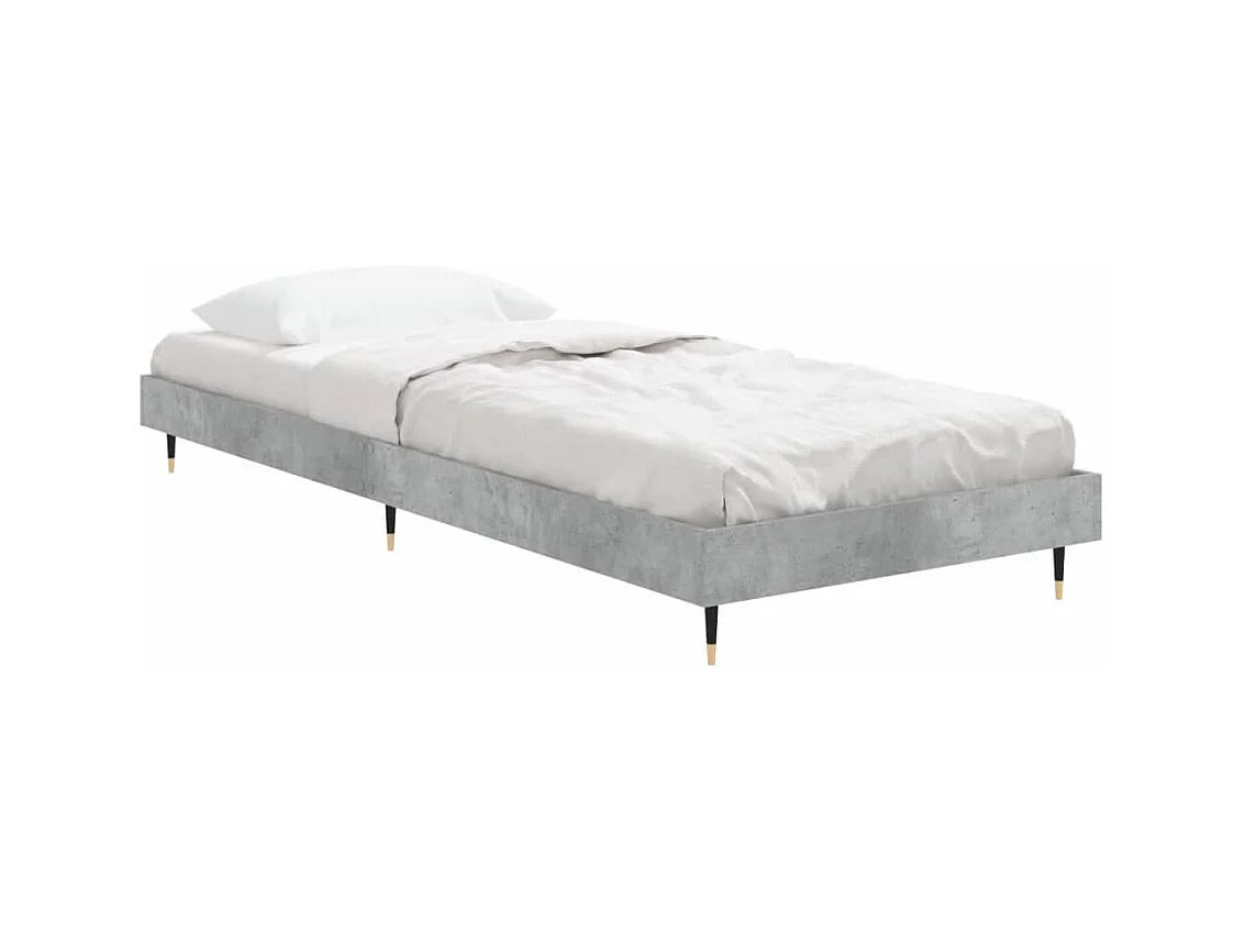 Lit simple | Lit adulte, enfant | Cadre de lit gris béton 75x190 cm