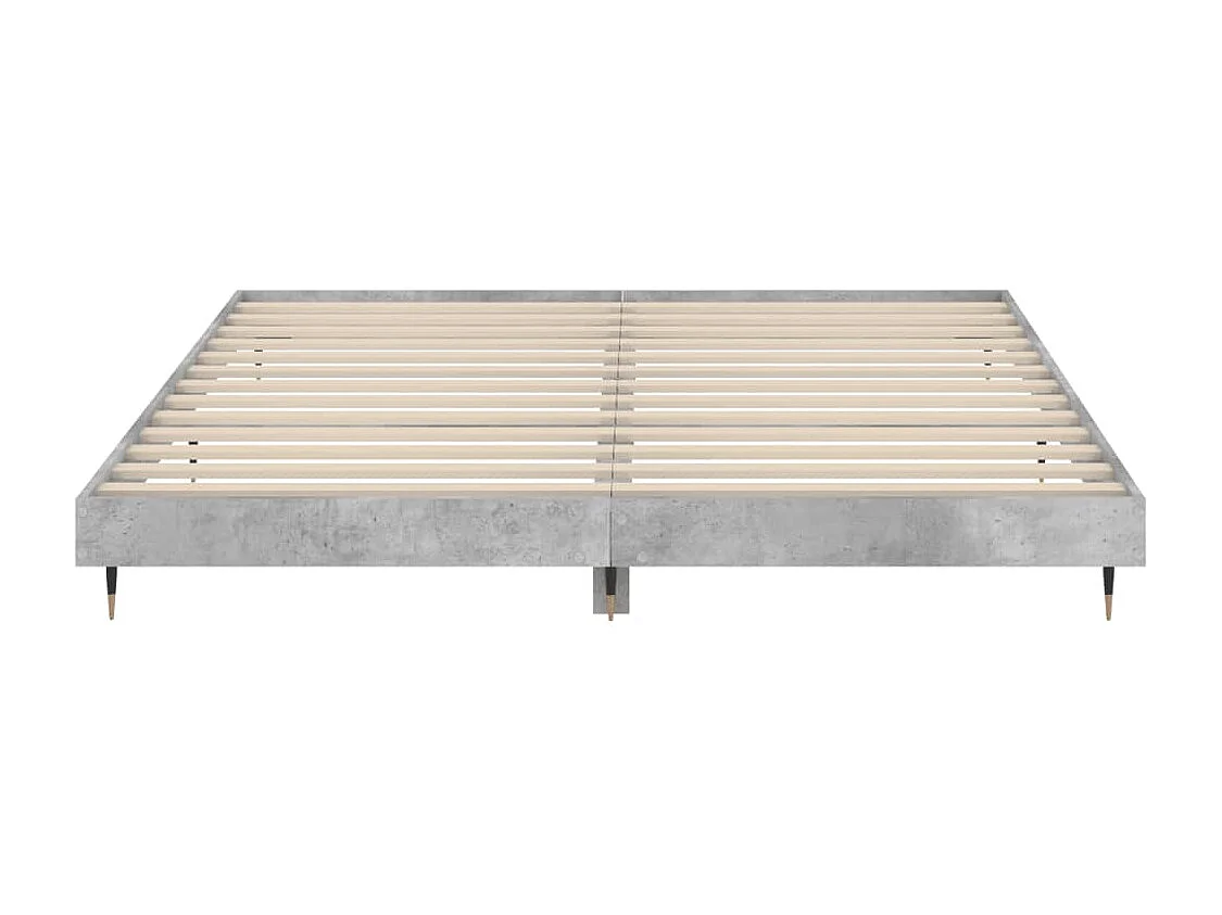 Lit double | Lit adulte | Cadre de lit gris béton 200x200 cm