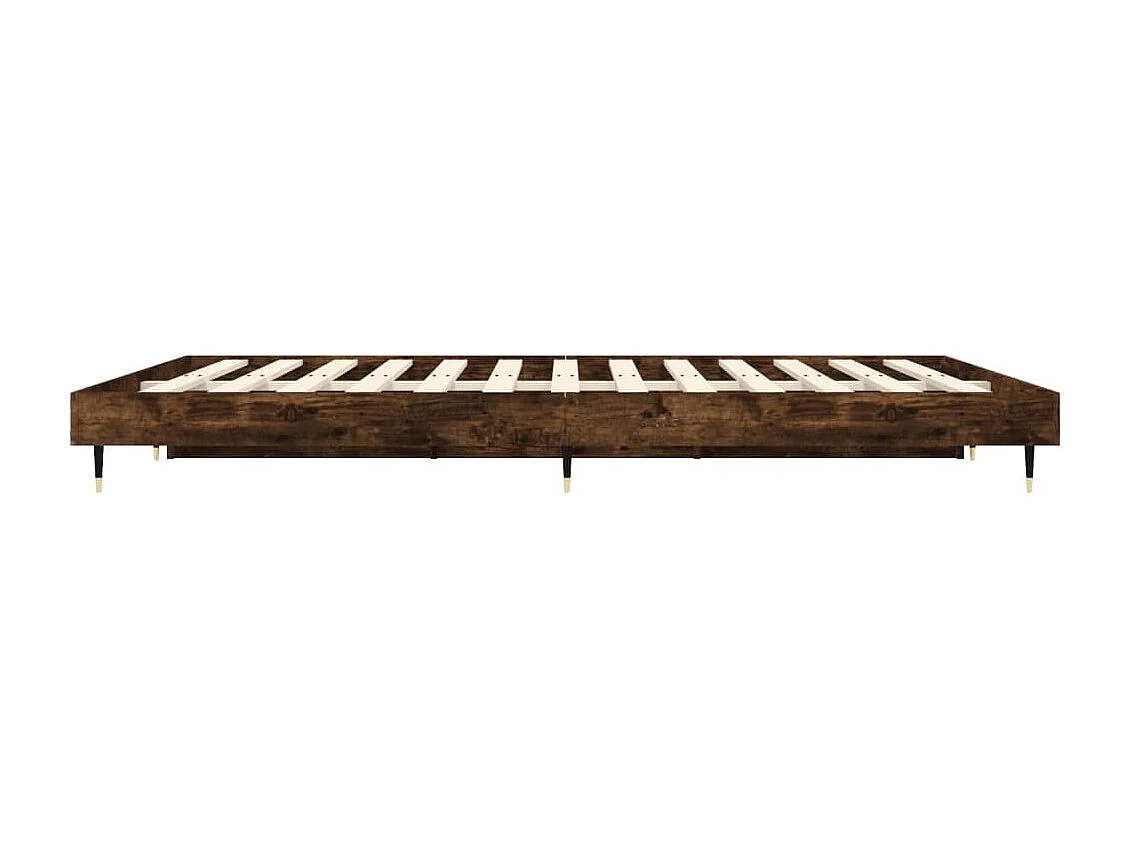 Lit simple | Lit adulte, enfant | Cadre de lit chêne fumé 120x190 cm bois ingénierie