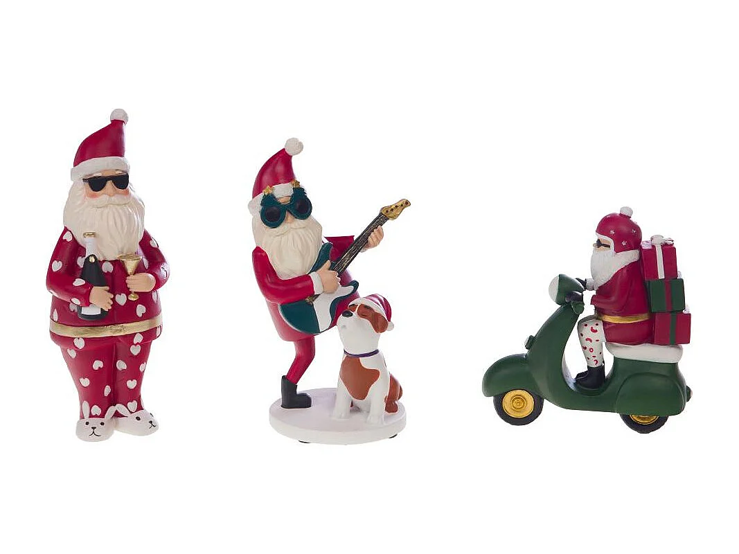 Père Noël en scooter