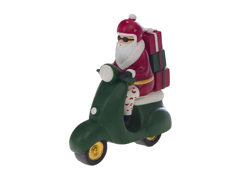 Père Noël en scooter