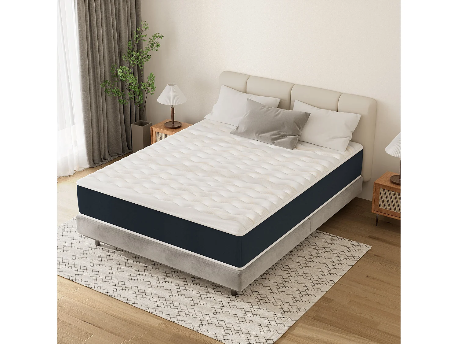 Matelas mousse 160x200, 32 cm Matelas en mousse, Advanced Sleep Care, Respirant, Zone 7, réversible des deux côtés