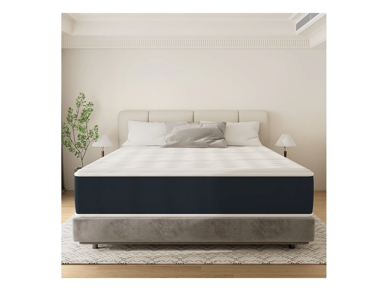 Matelas mousse 160x200, 28 cm Matelas en mousse, Advanced Sleep Care, Respirant, Zone 7, réversible des deux côtés