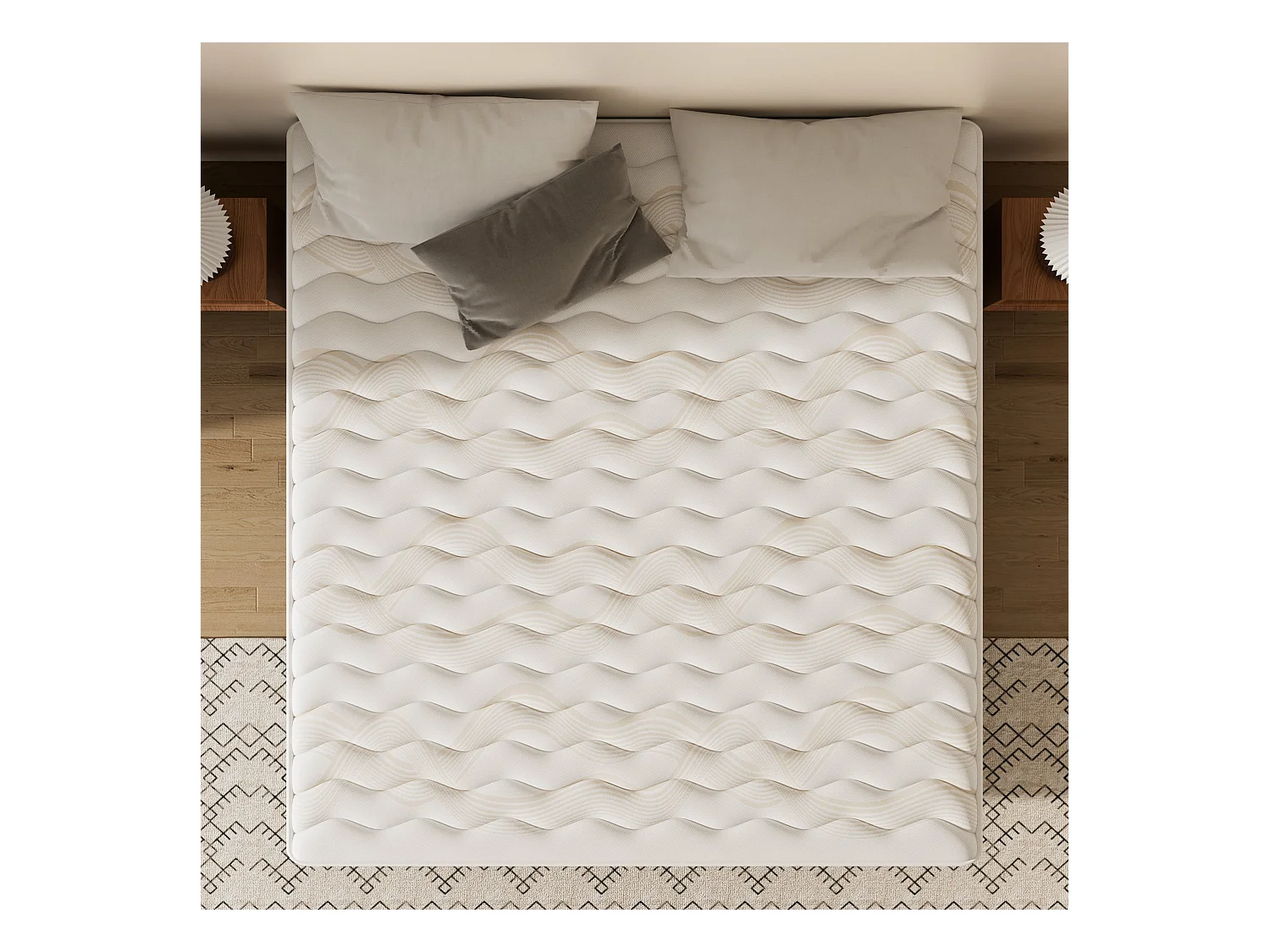 Matelas mousse 160x200, 28 cm Matelas en mousse, Advanced Sleep Care, Respirant, Zone 7, réversible des deux côtés