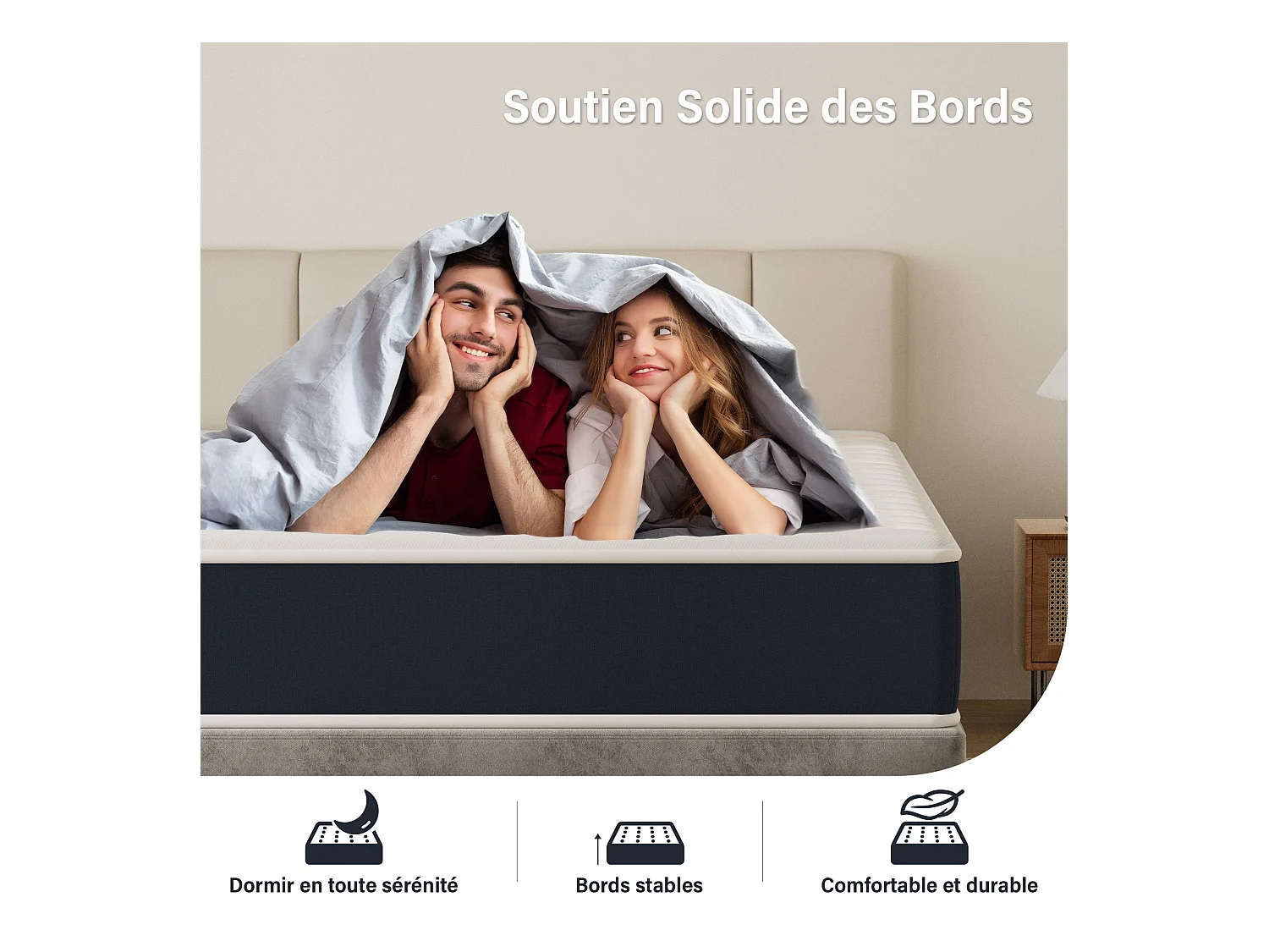 Matelas mousse 160x200, 28 cm Matelas en mousse, Advanced Sleep Care, Respirant, Zone 7, réversible des deux côtés