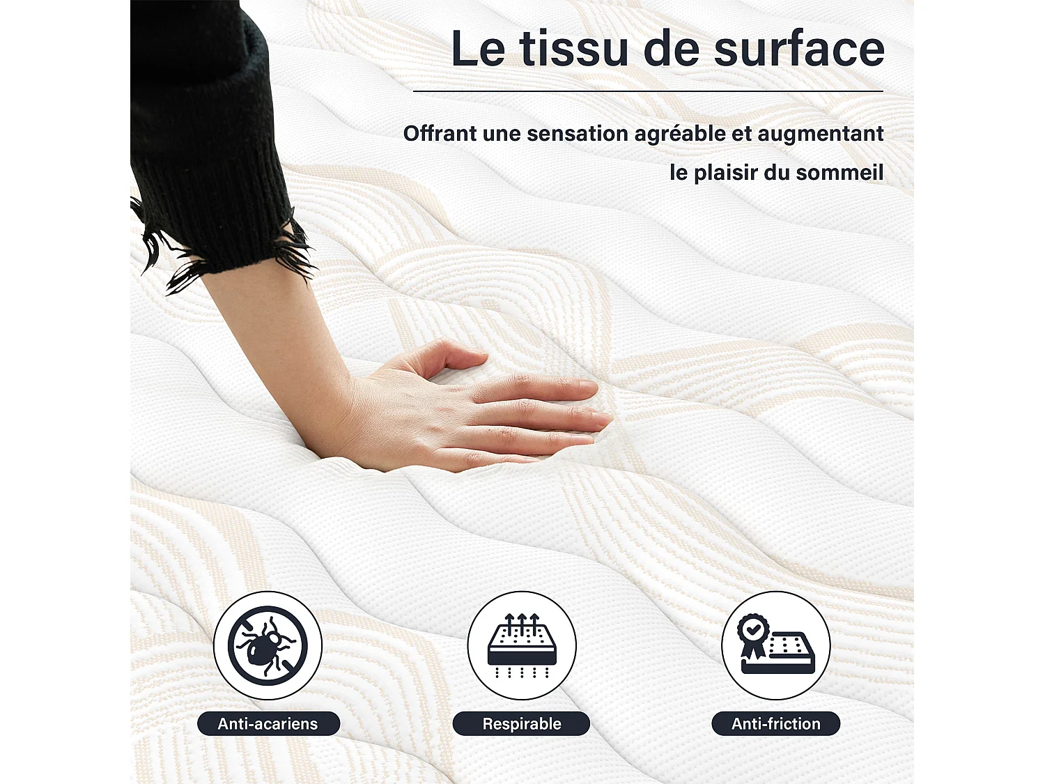 Matelas mousse 140x190, 28 cm Matelas en mousse, Advanced Sleep Care, Respirant, Zone 7, réversible des deux côtés