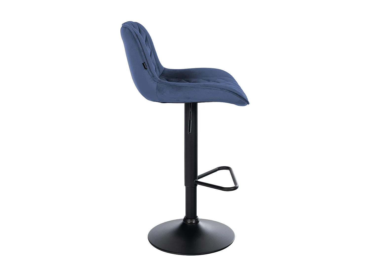 Lot de 2  Tabouret de bar - Velours - Bleu - Kasson